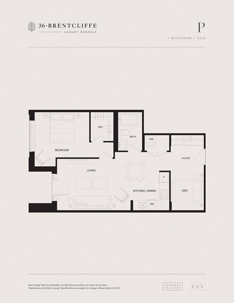 floor plan of a 2 bedroom apartment